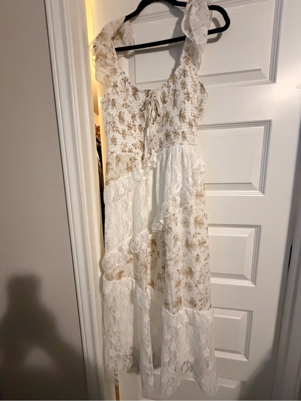 Ivory lace flowy dress